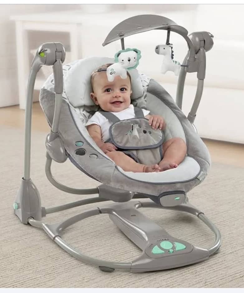 Balancelle Bébé Électrique avec Arche de Jeu