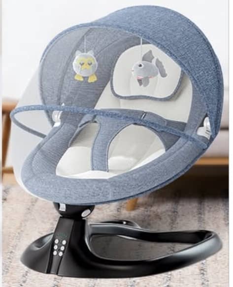 Miniature Balancelle Bébé Électrique avec Arche de Jeu