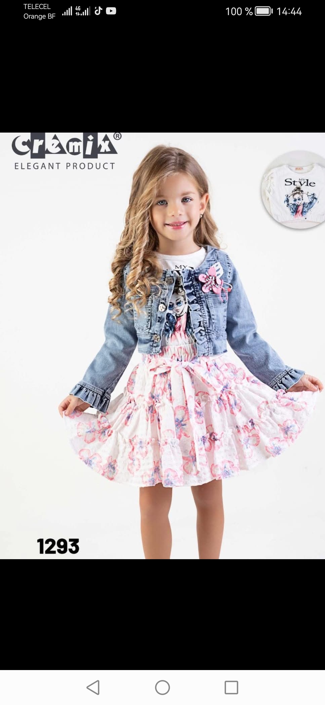 Miniature Robe fleurie 